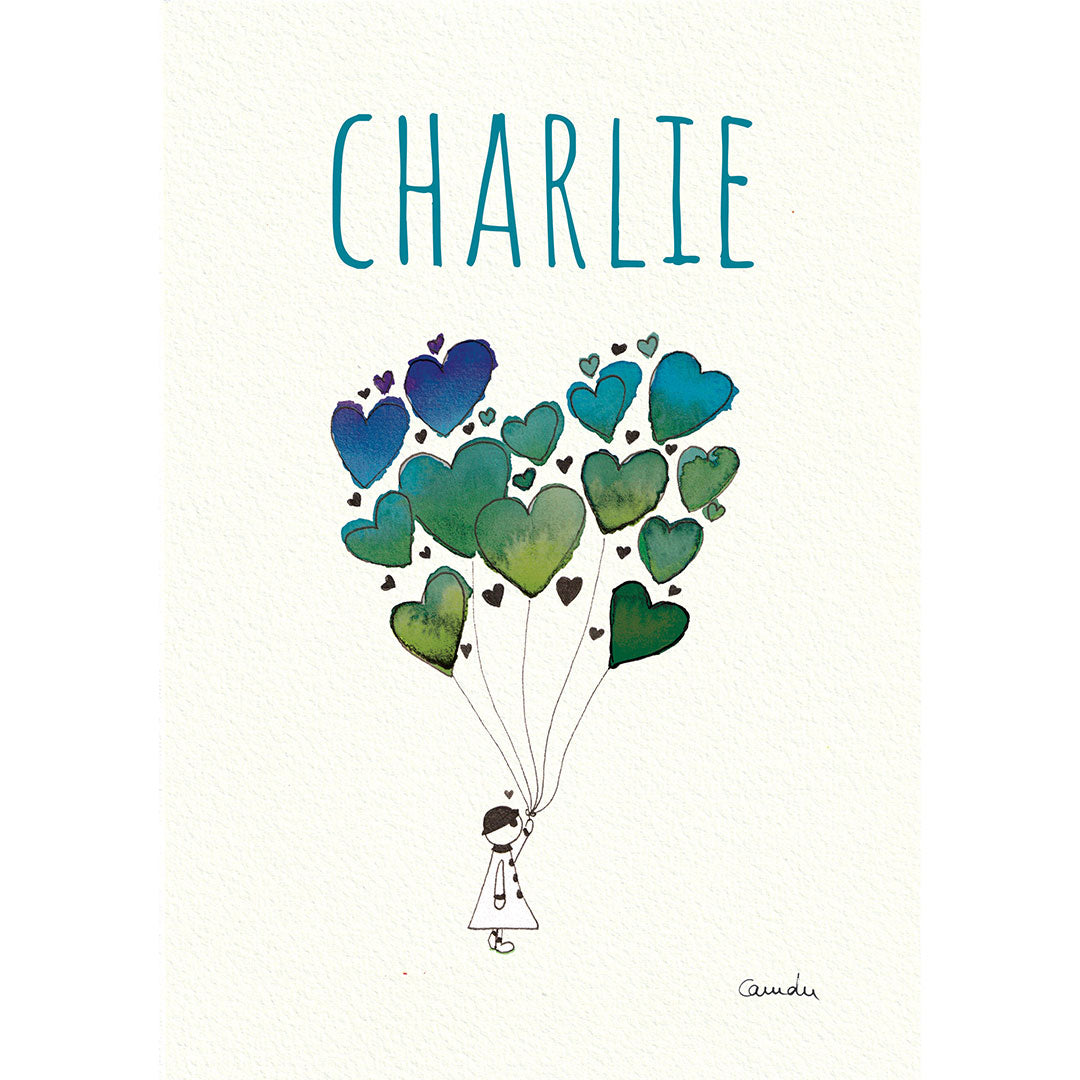La fille aux ballons - Affiche personnalisable