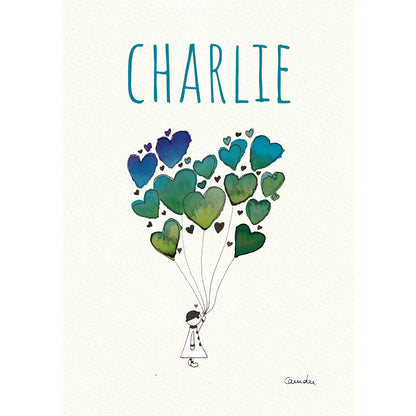 La fille aux ballons - Affiche personnalisable
