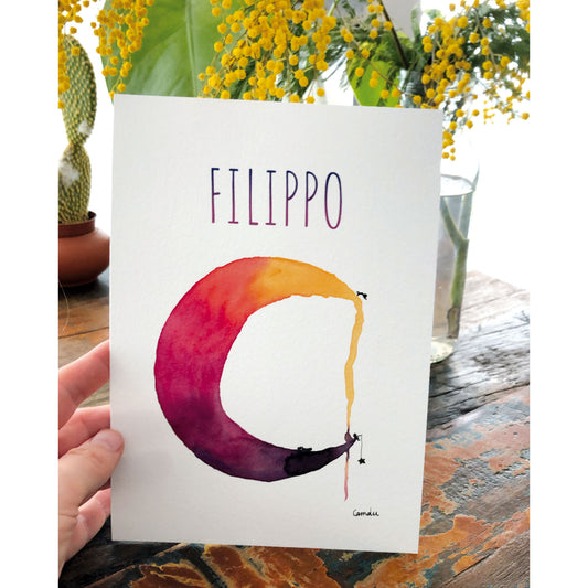 Bain de lune - tirage d'art personnalisable