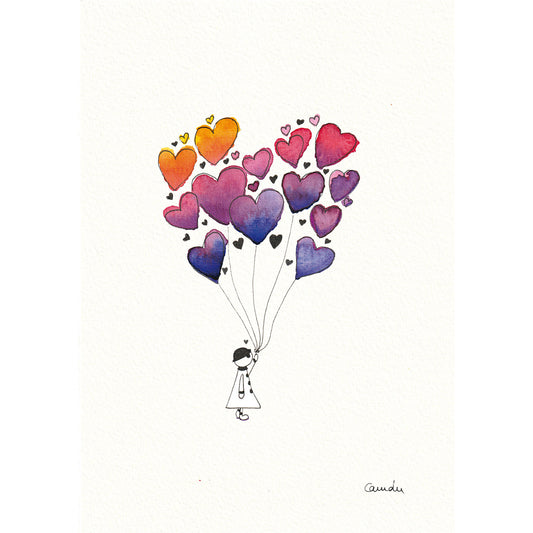 Bouquet de cœurs - Print