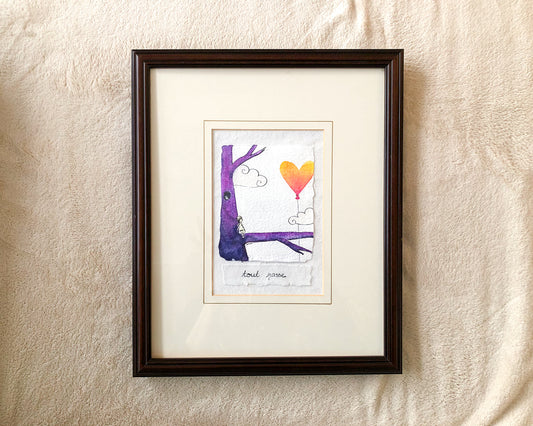 "Tout passe" - Œuvre unique à l'encre et aquarelle