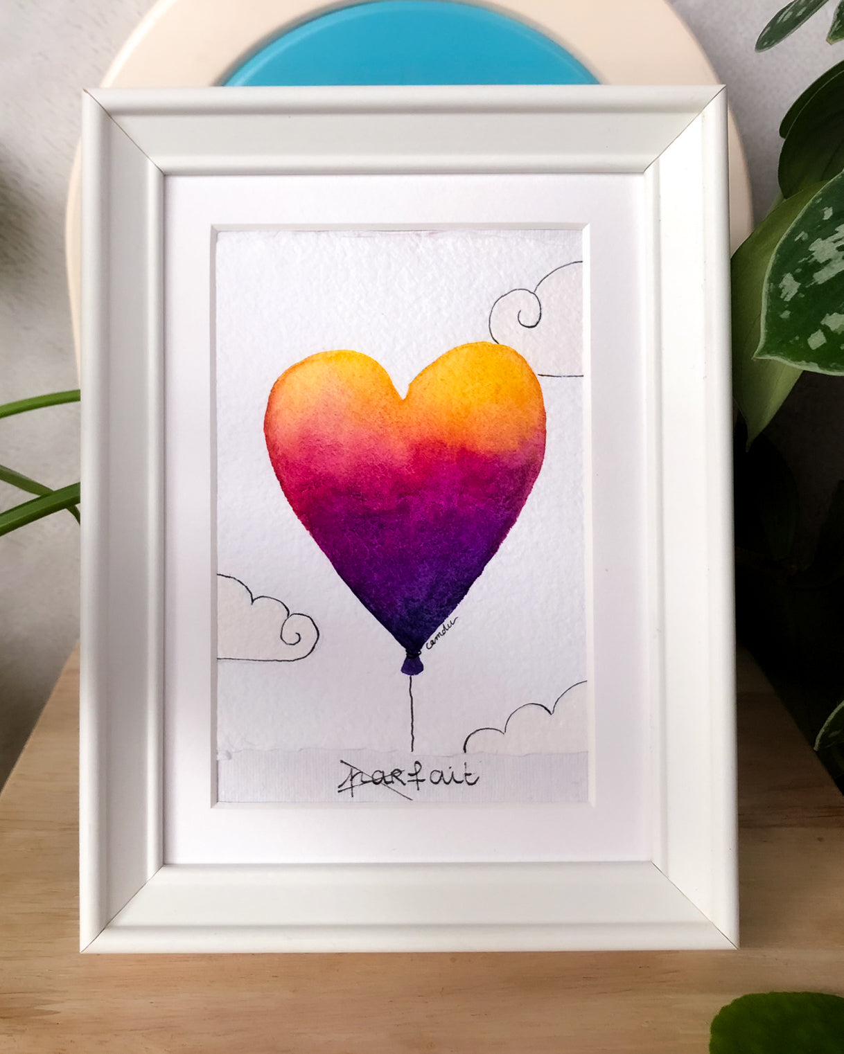 "Par-fait" - Œuvre unique à l'encre et aquarelle