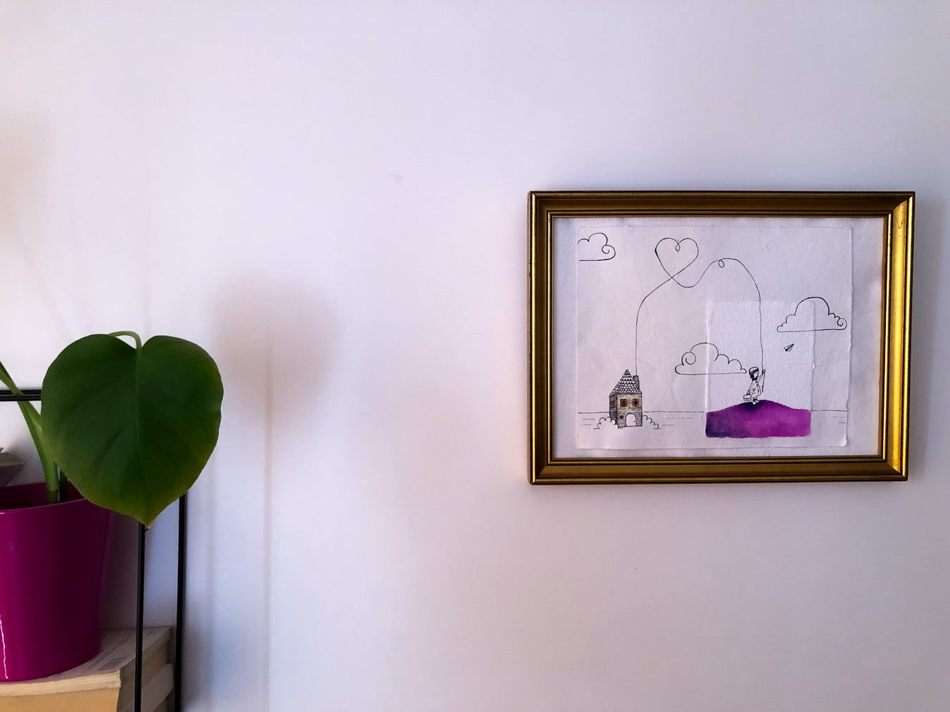 "La maison" - Œuvre unique à l'encre et aquarelle