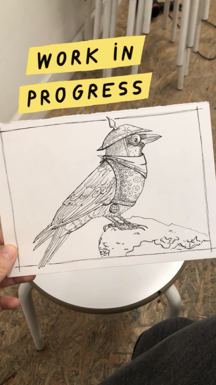 Oiseau guerrier - Tirage d'art en édition limitée