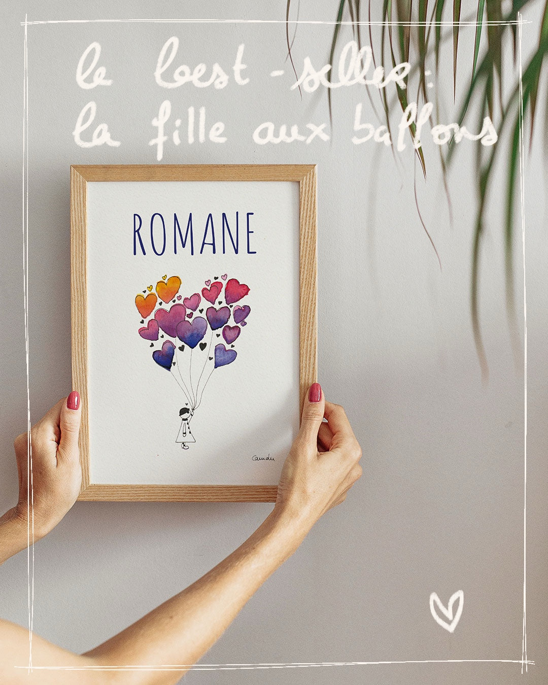 La fille aux ballons - Affiche personnalisable