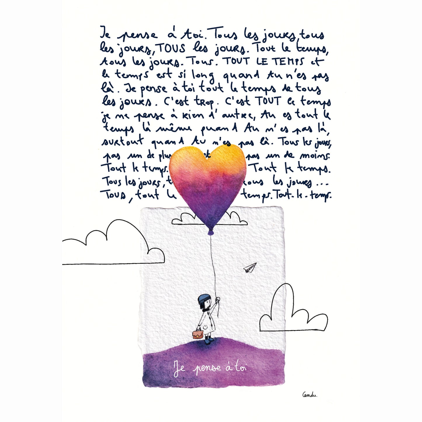 Je pense à toi - Print