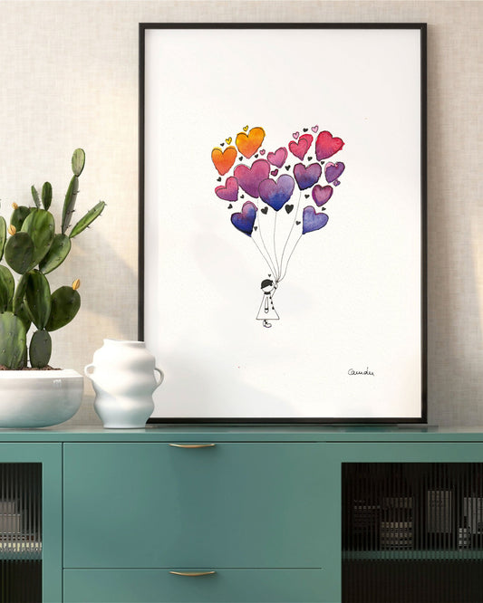 Bouquet de cœurs - Tirage d'art en édition limitée